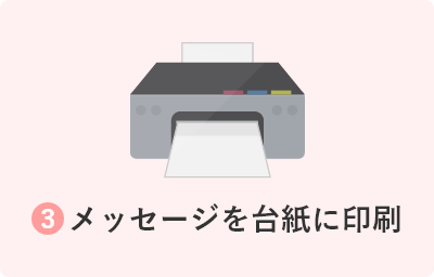 ③メッセージを台紙に印刷